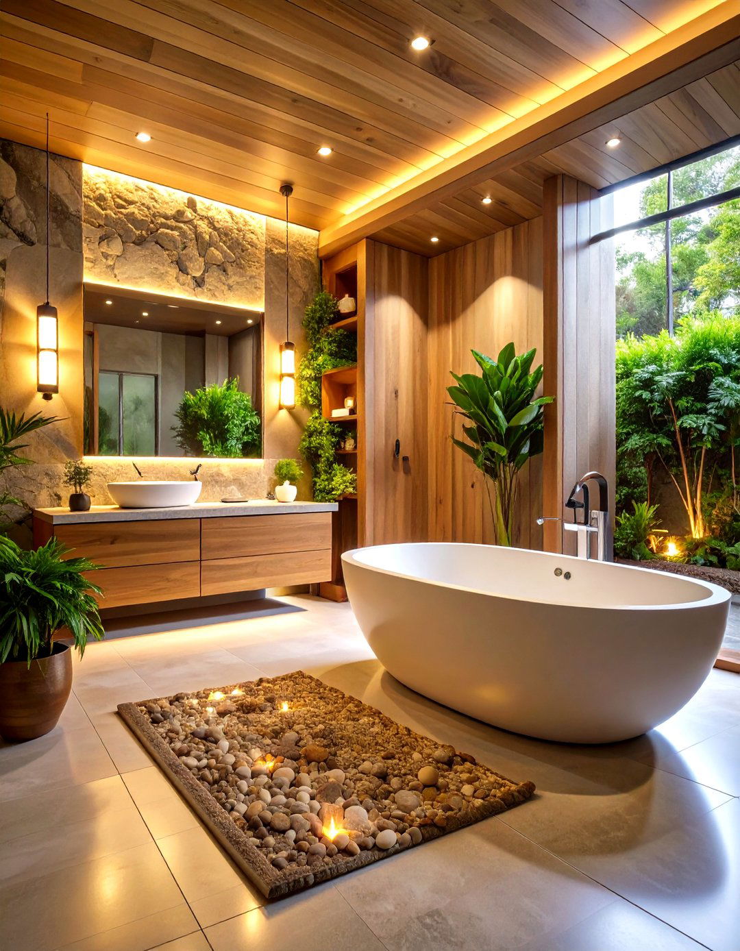 Large Bathroom Spa Retreat with Wellness Features - 20 Large Bathroom Ideas