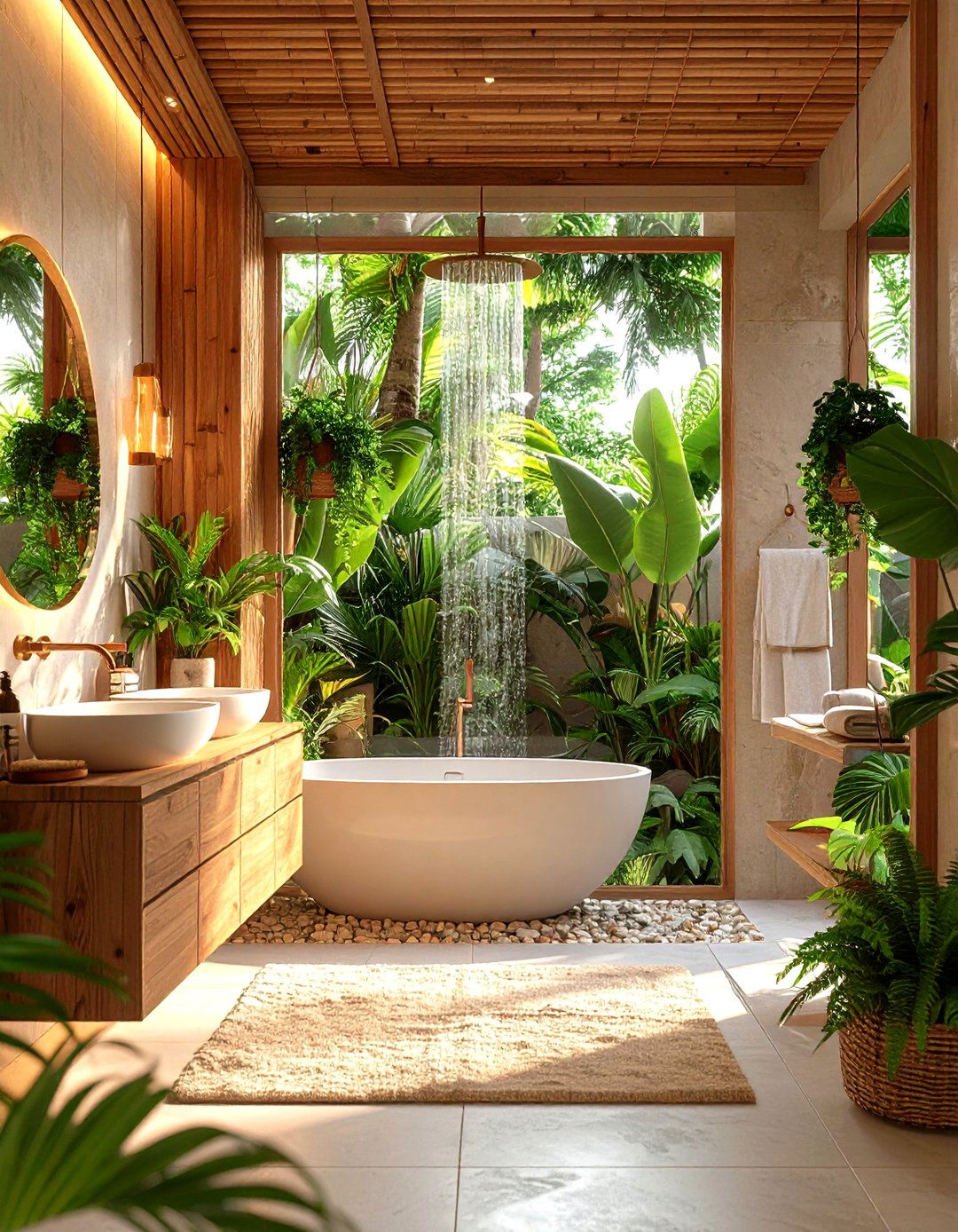 Large Bathroom Tropical Resort Paradise - 20 Large Bathroom Ideas