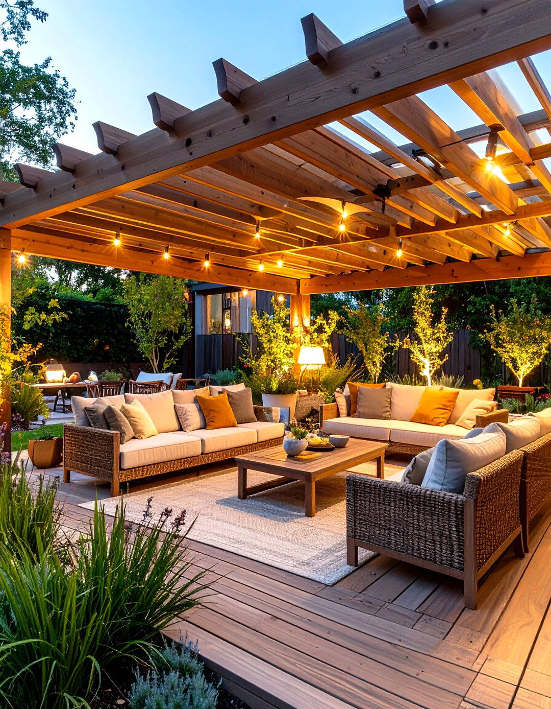 Large Deck Covered Pergola Sanctuary - 20 Large Deck Ideas
