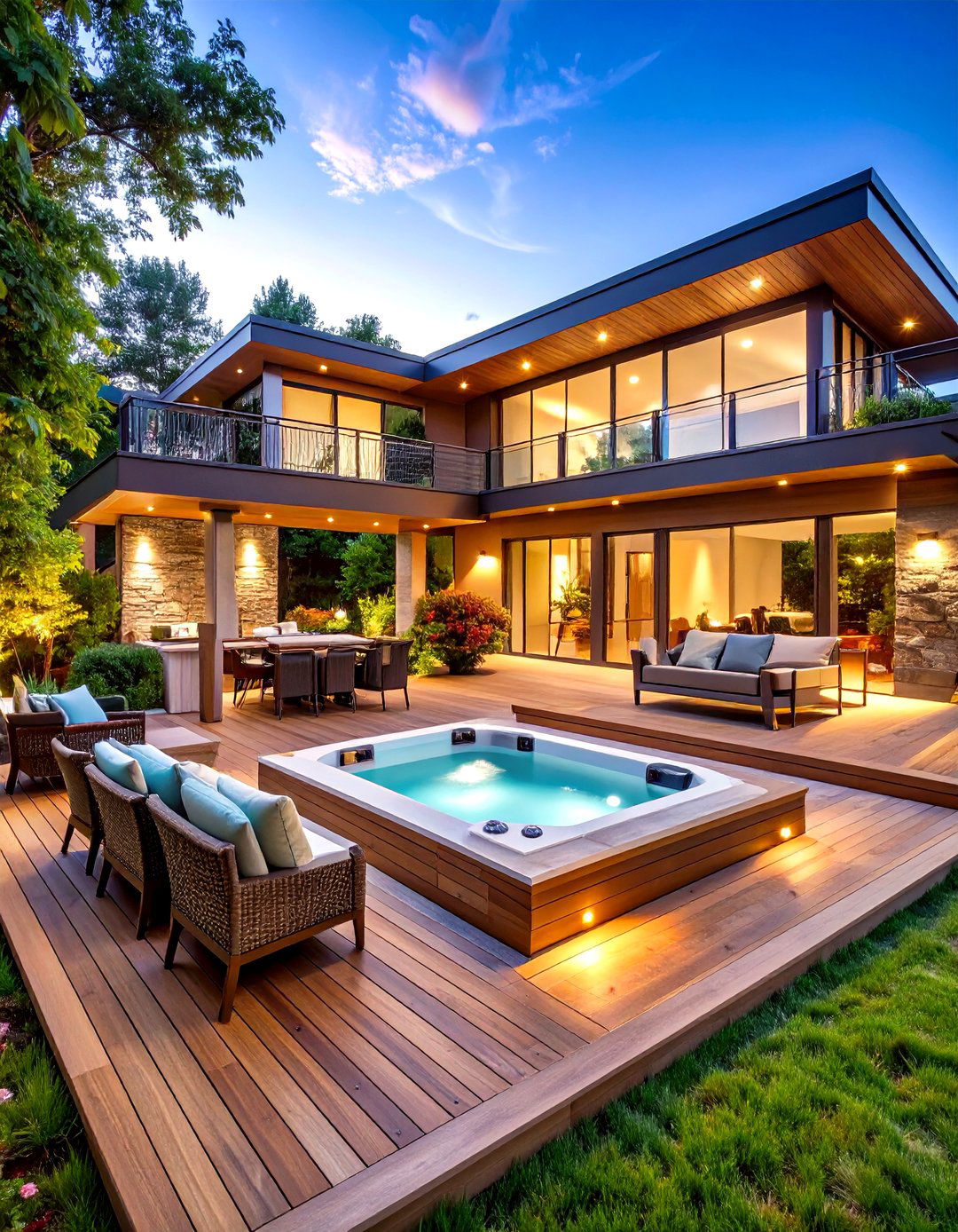 Large Deck Resort Style Luxury - 20 Large Deck Ideas