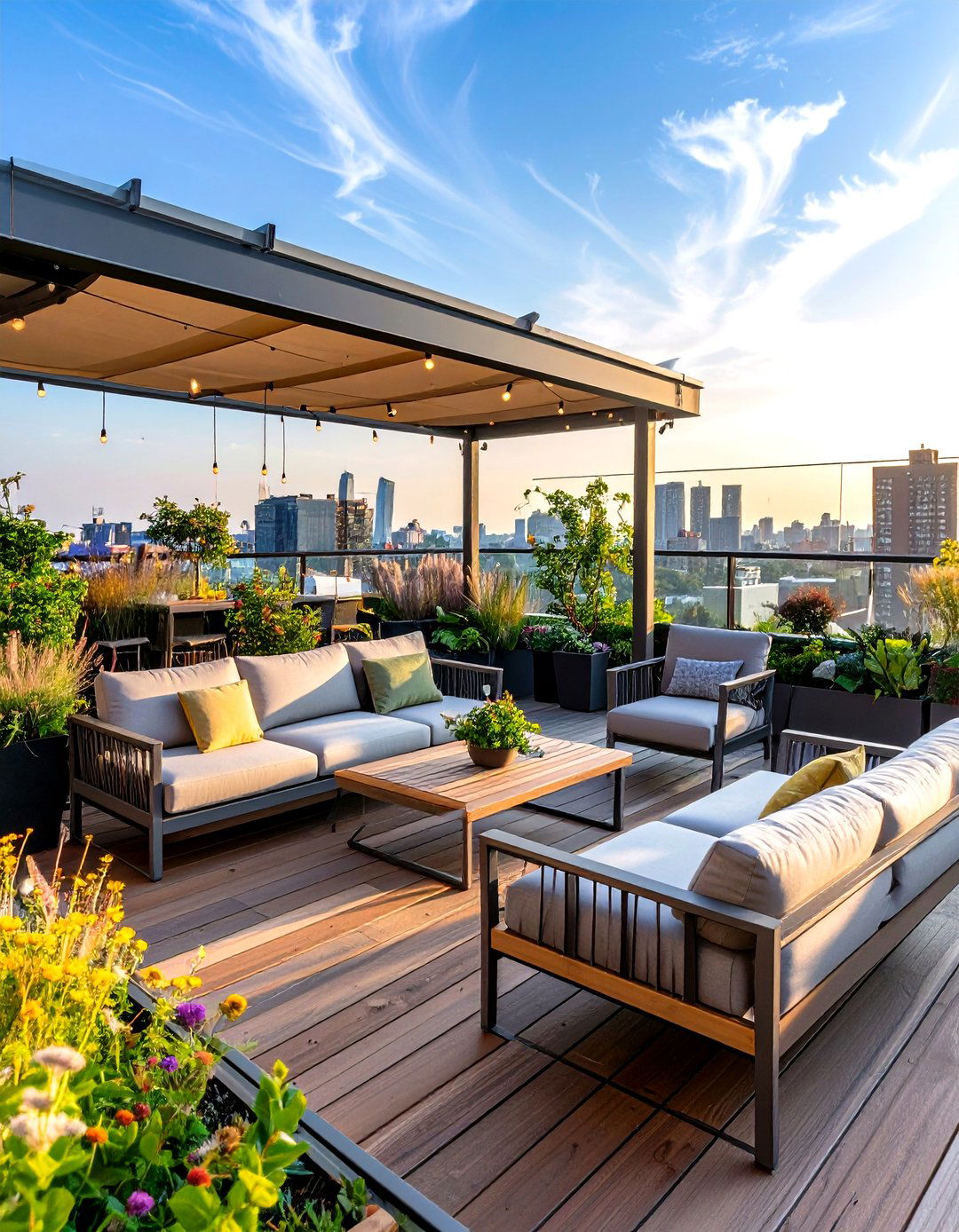 Large Deck Rooftop Urban Retreat - 20 Large Deck Ideas