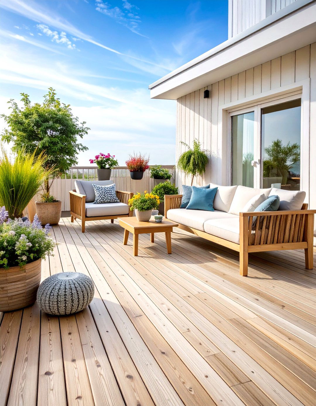 Large Deck Scandinavian Minimalist - 20 Large Deck Ideas