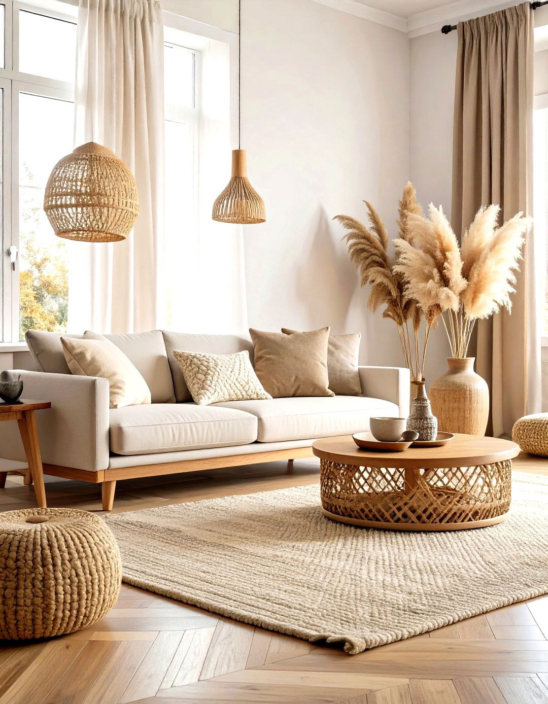 Large Floor Vase Bohemian Pampas Grass Display - 20 Large Floor Vase Decoration Ideas