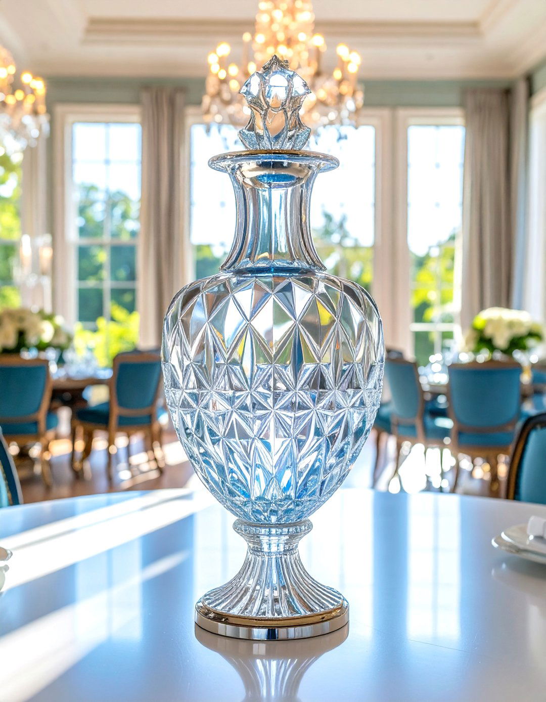 Large Floor Vase Crystalline Luxury Display - 20 Large Floor Vase Decoration Ideas