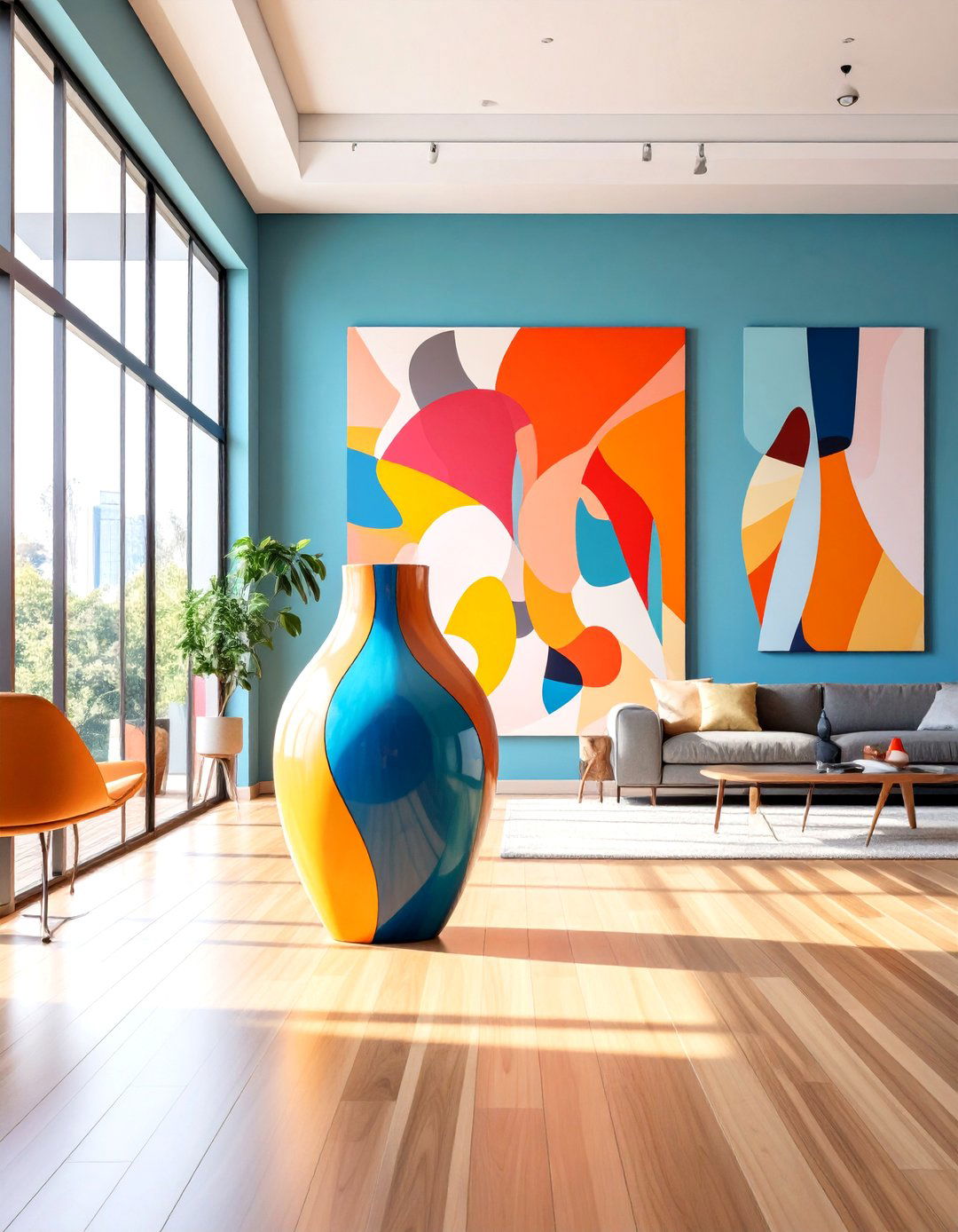Large Floor Vase Sculptural Abstract Form - 20 Large Floor Vase Decoration Ideas
