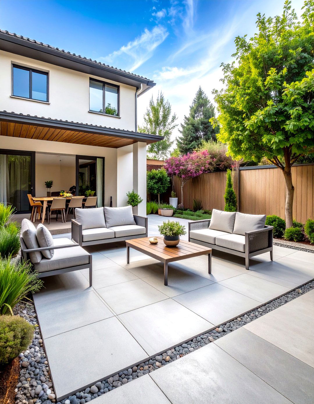 Large Format Concrete Look Patio Tile Slabs - 20 patio tile ideas