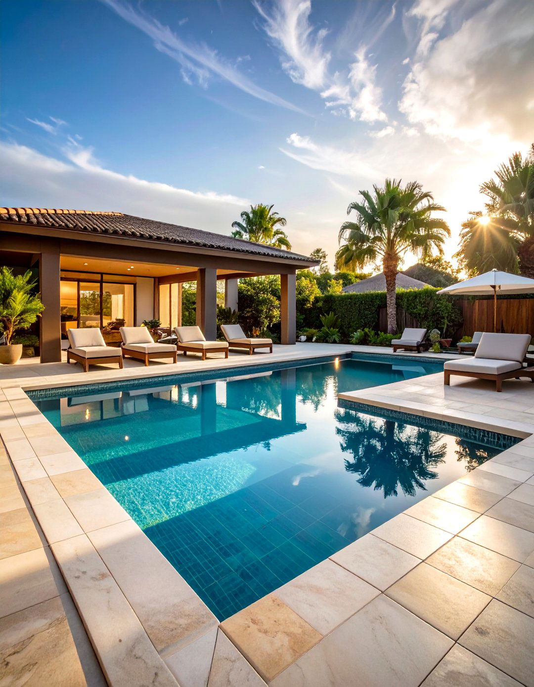 Large Format Porcelain Pool Tile Installations - 20 Pool Tile Ideas