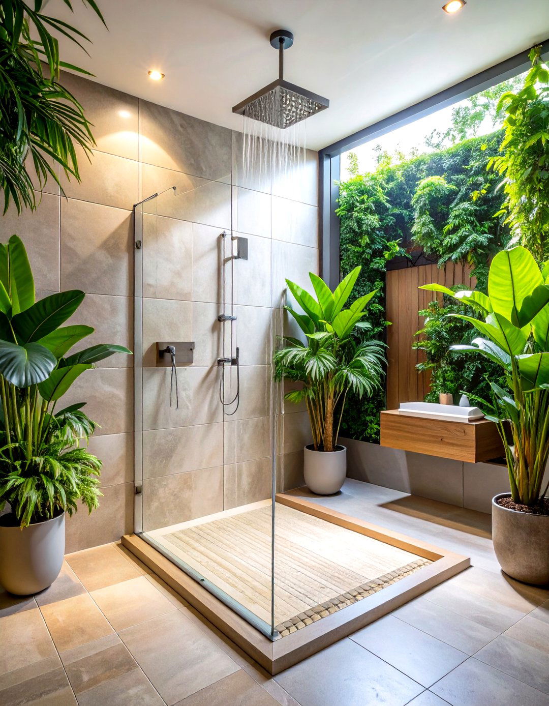 Large Format Porcelain Tiles - 20 Walk-in Shower Tile Ideas
