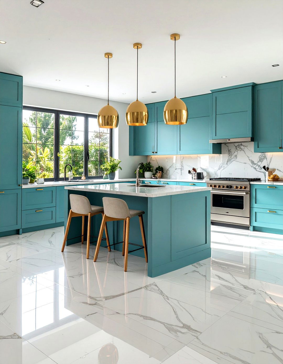 Large Format Tile Summer Kitchen Elegance - 20 Summer Kitchen Ideas