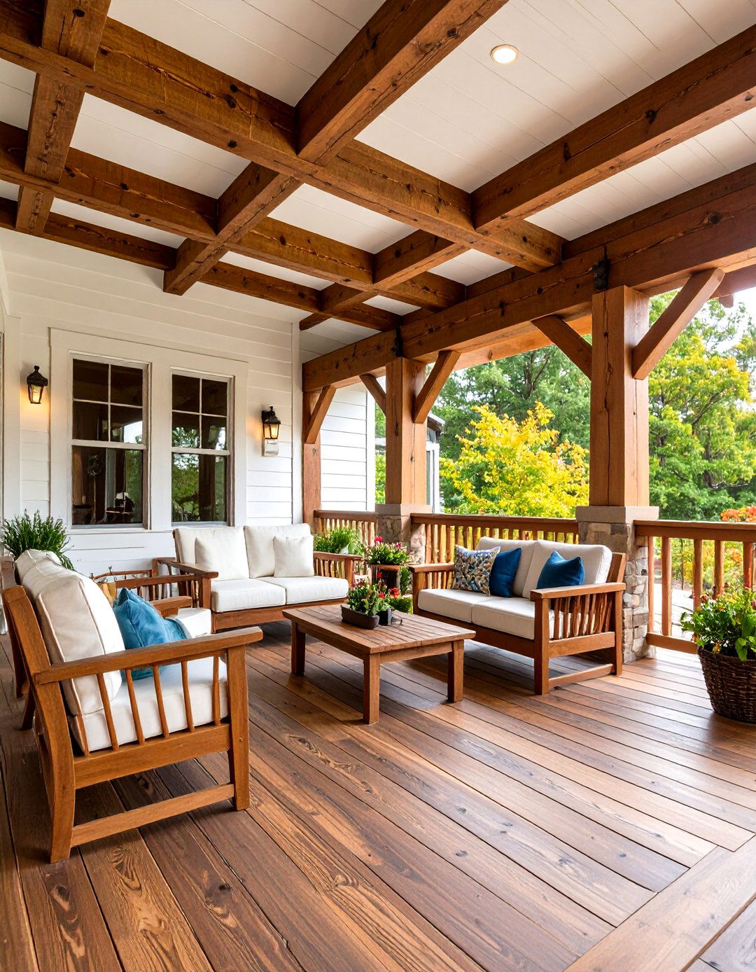 Large Front Porch Craftsman Style Artisan Retreat - 20 Large Front Porch Ideas