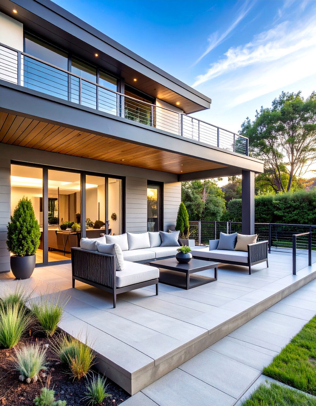 Large Front Porch Modern Contemporary Minimalist Theme - 20 Large Front Porch Ideas