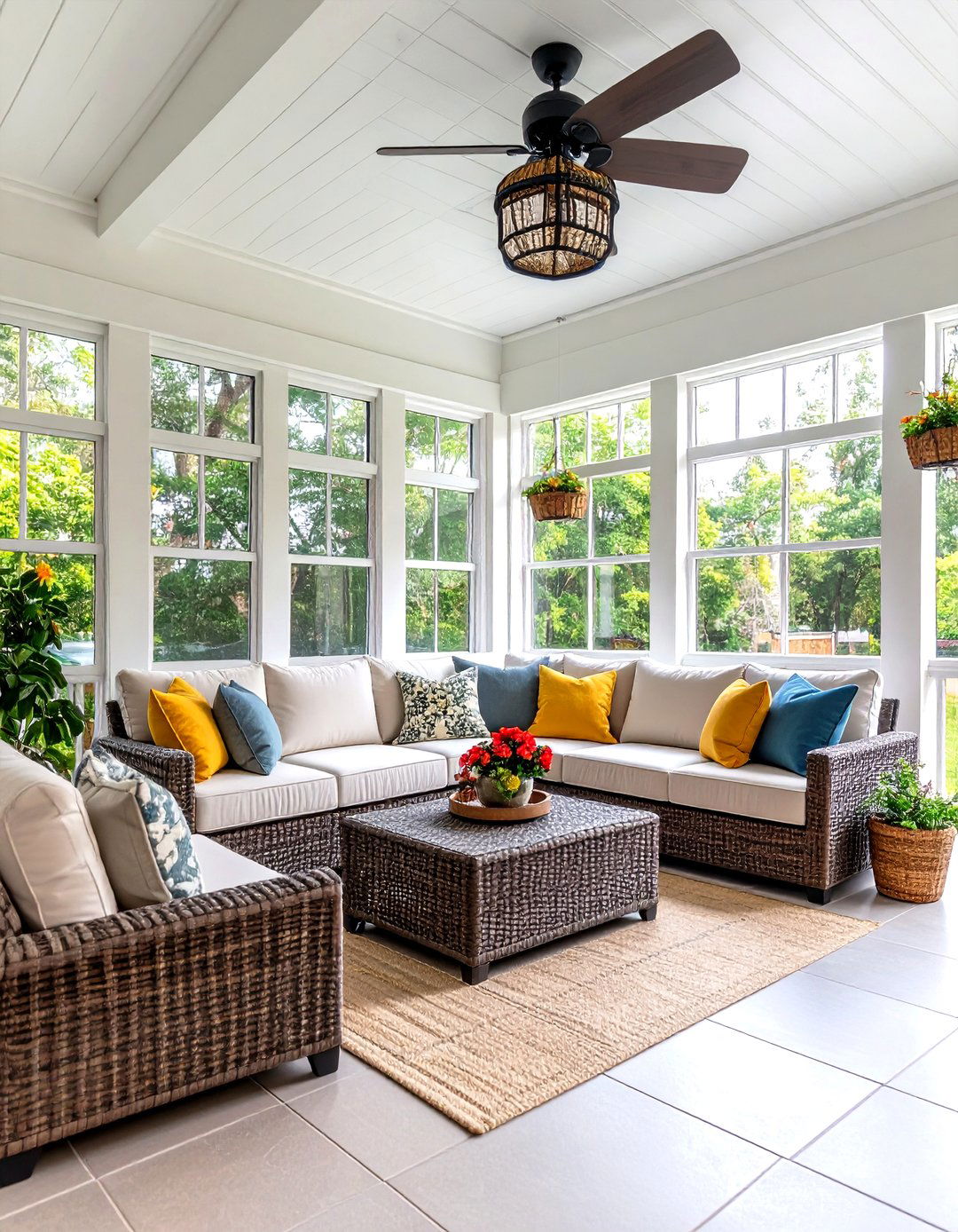 Large Front Porch Screened In All Weather Sanctuary - 20 Large Front Porch Ideas