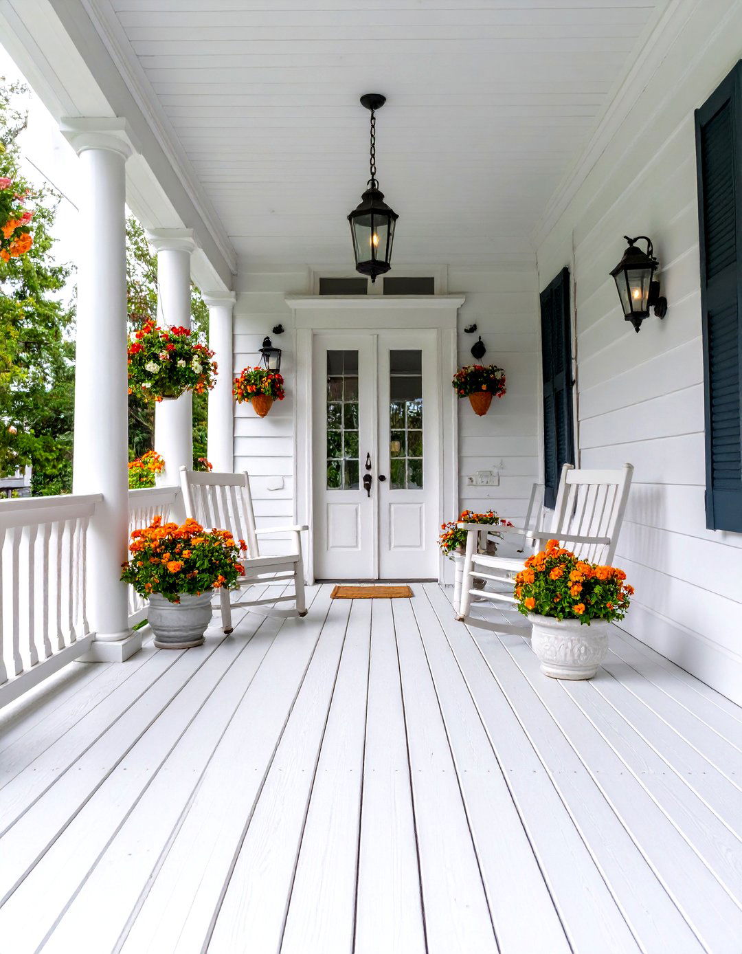 Large Front Porch Traditional Colonial Revival Grand Entrance - 20 Large Front Porch Ideas