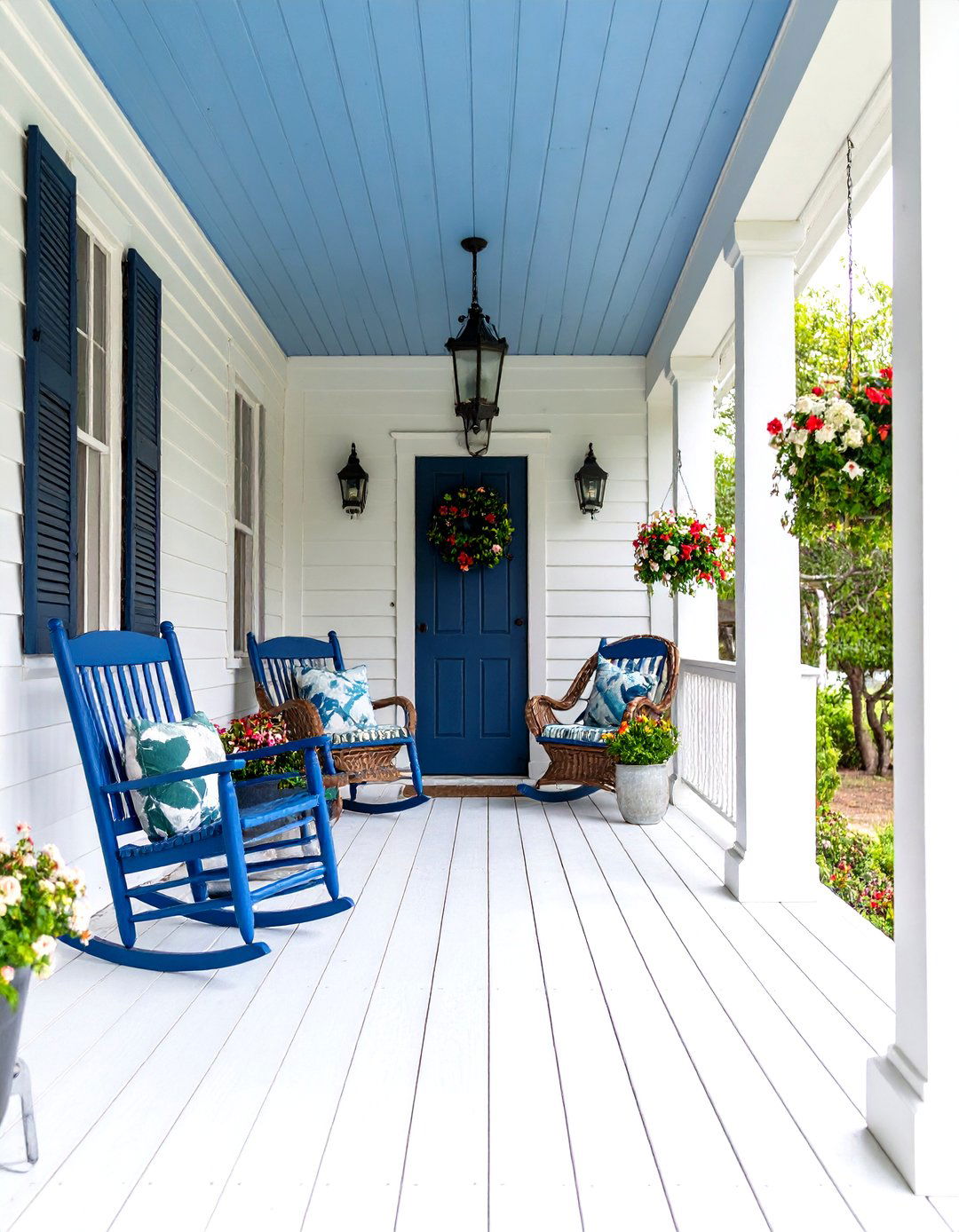Large Front Porch Wraparound Southern Farmhouse Design - 20 Large Front Porch Ideas