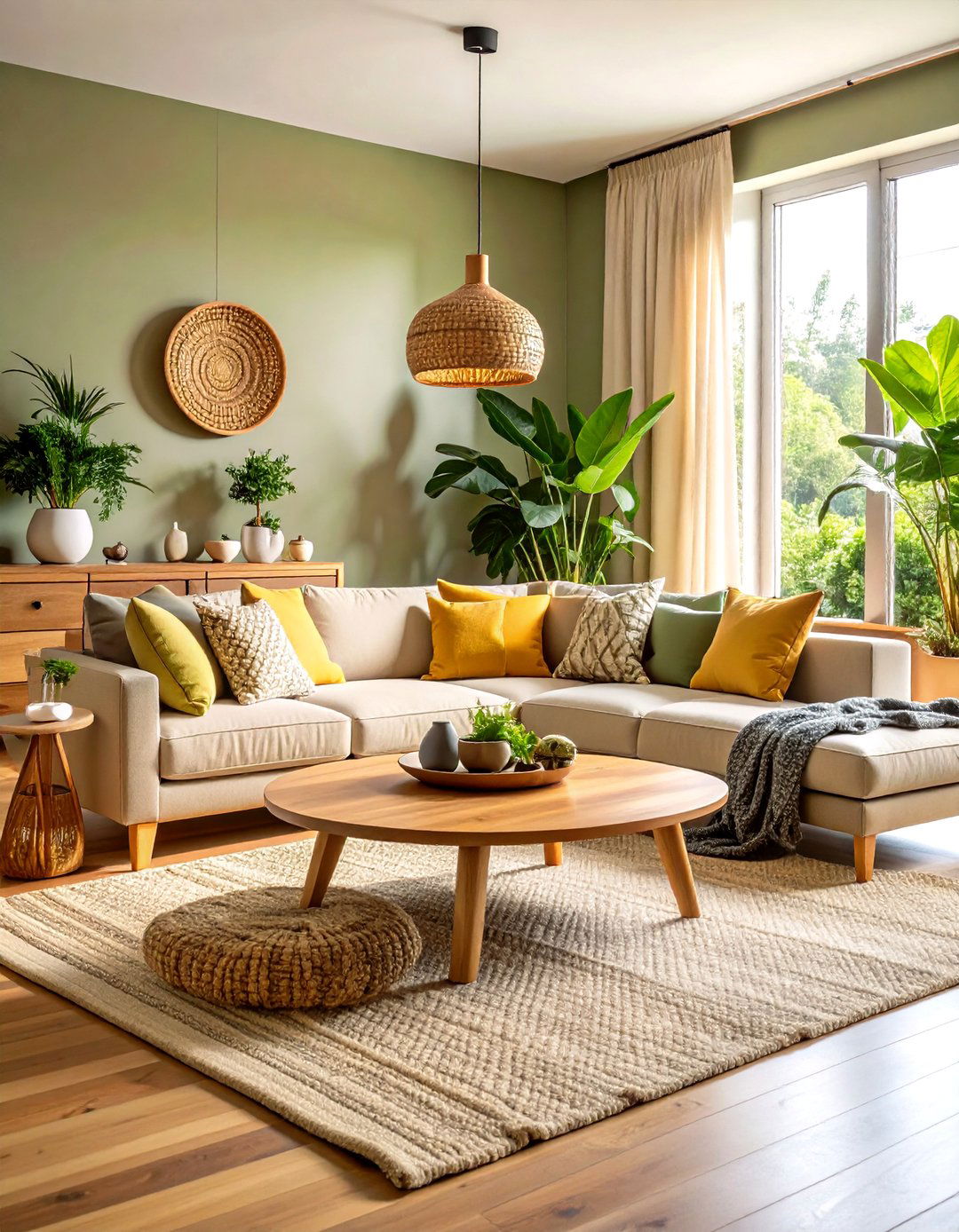 Large Living Room Biophilic Sanctuary Design - 20 Large Living Room Ideas