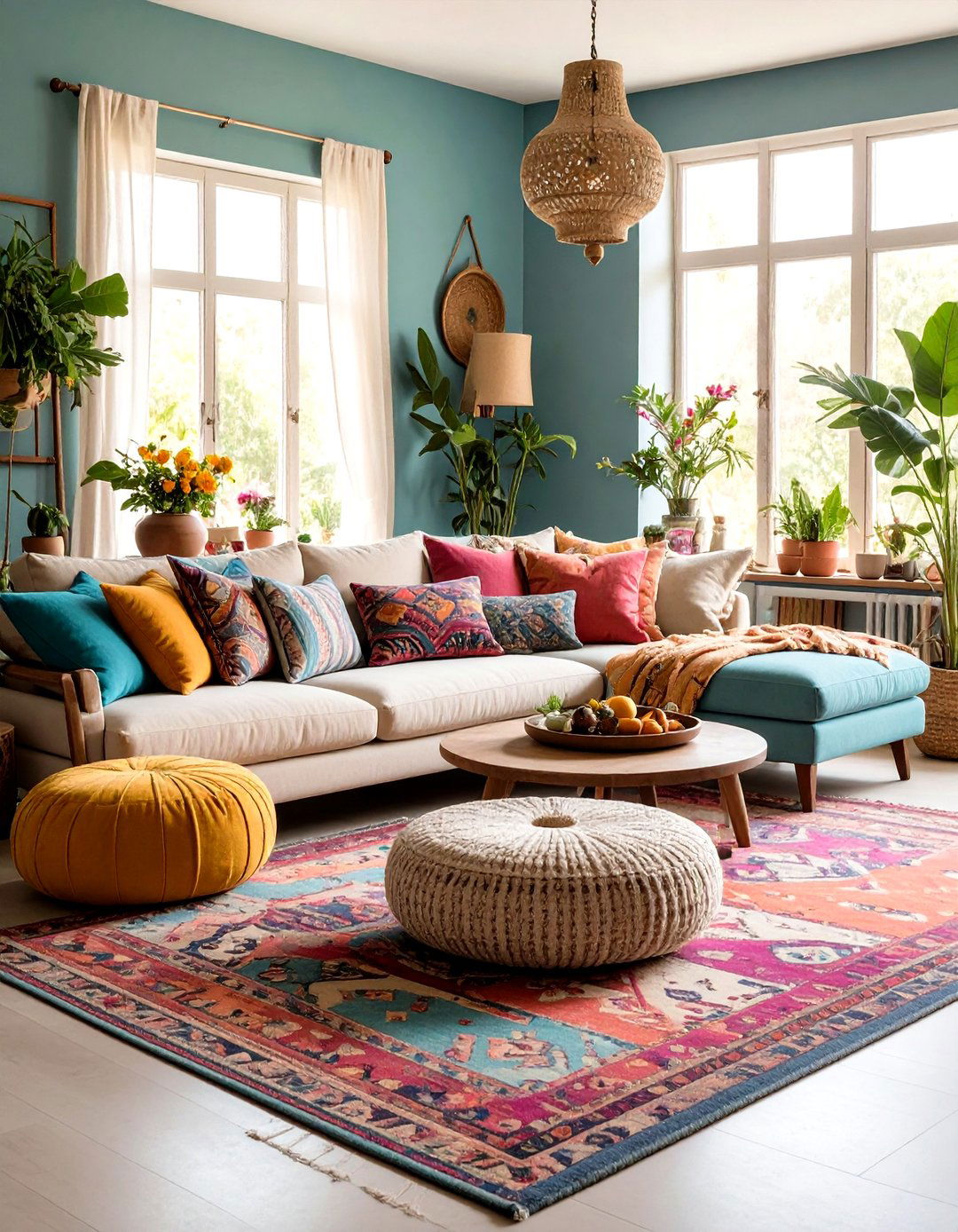 Large Living Room Bohemian Layered Oasis - 20 Large Living Room Ideas
