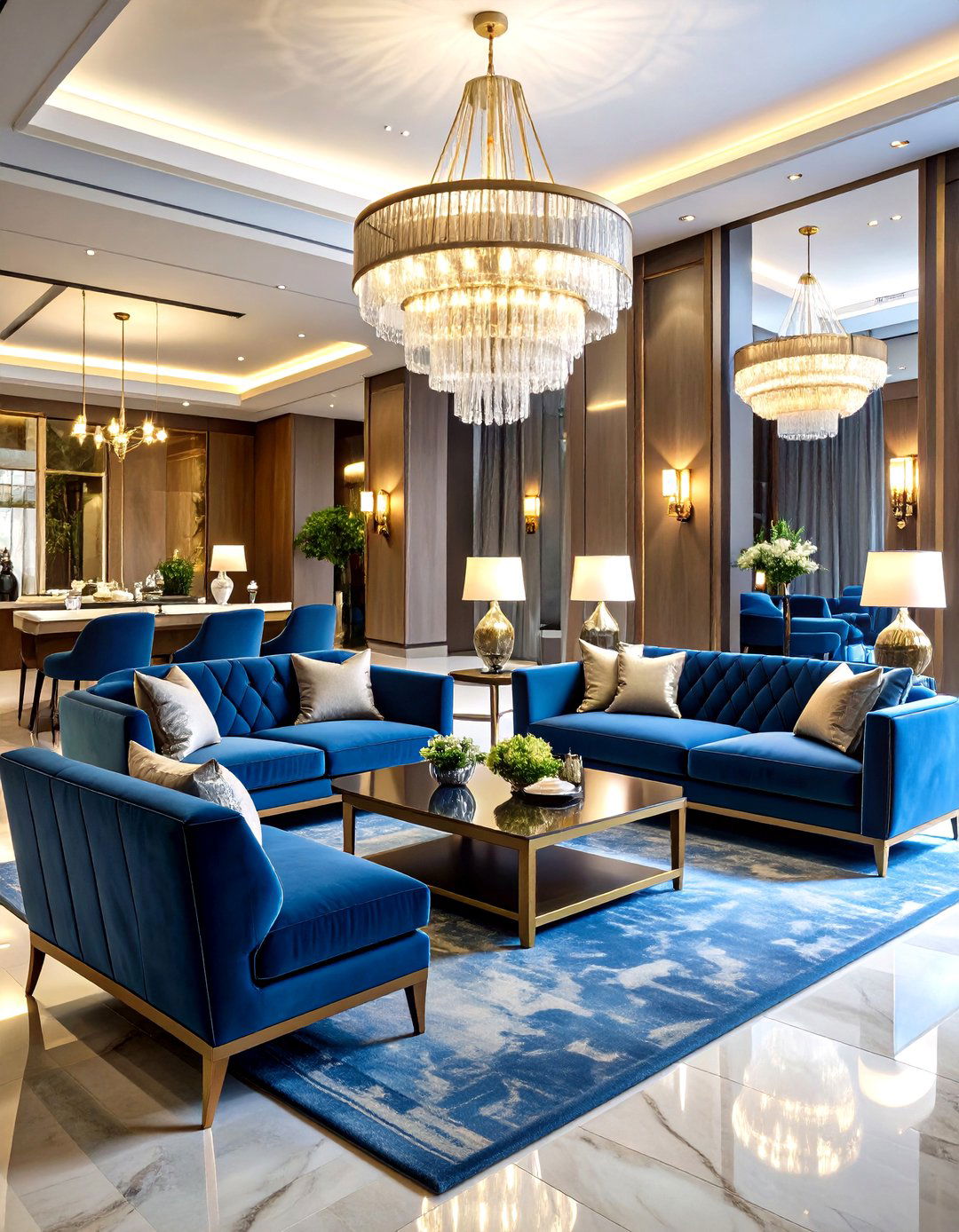 Large Living Room Luxury Hotel Lobby Style - 20 Large Living Room Ideas