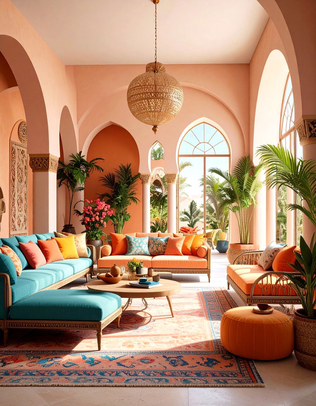 Large Living Room Mediterranean Courtyard Style - 20 Large Living Room Ideas
