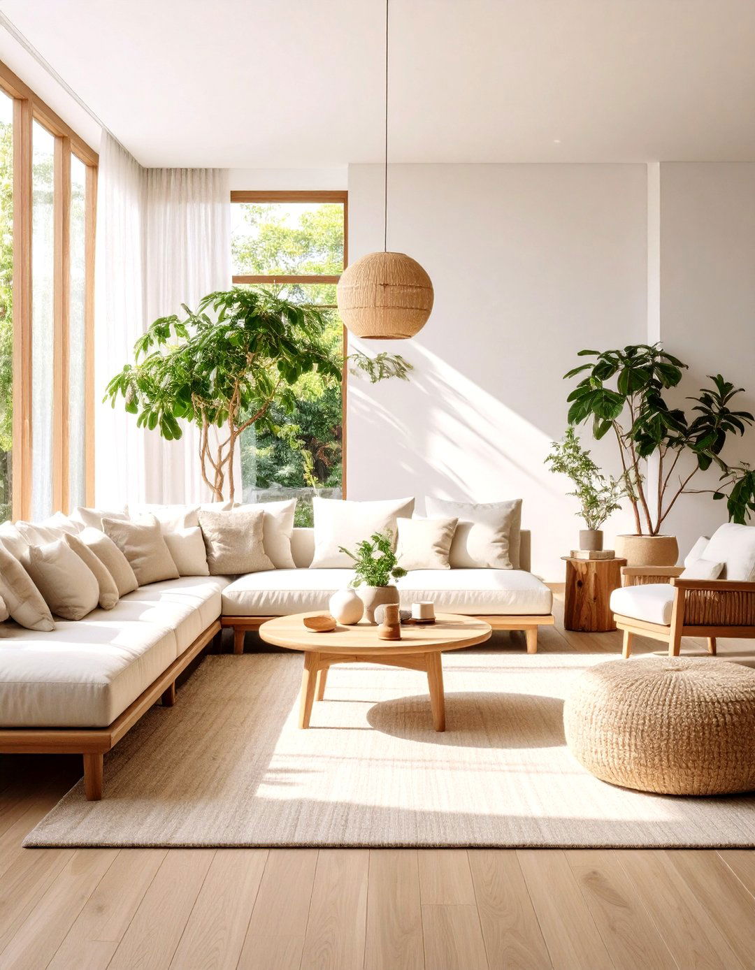 Large Living Room Minimalist Zen Retreat - 20 Large Living Room Ideas