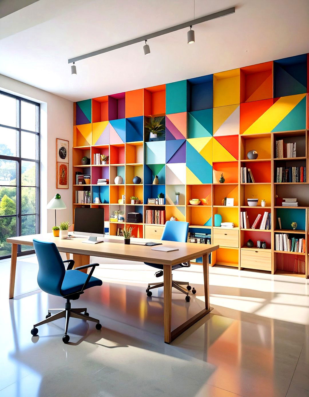 Large Wall Art Geometric Pattern Composition - 20 Large Wall Art Ideas