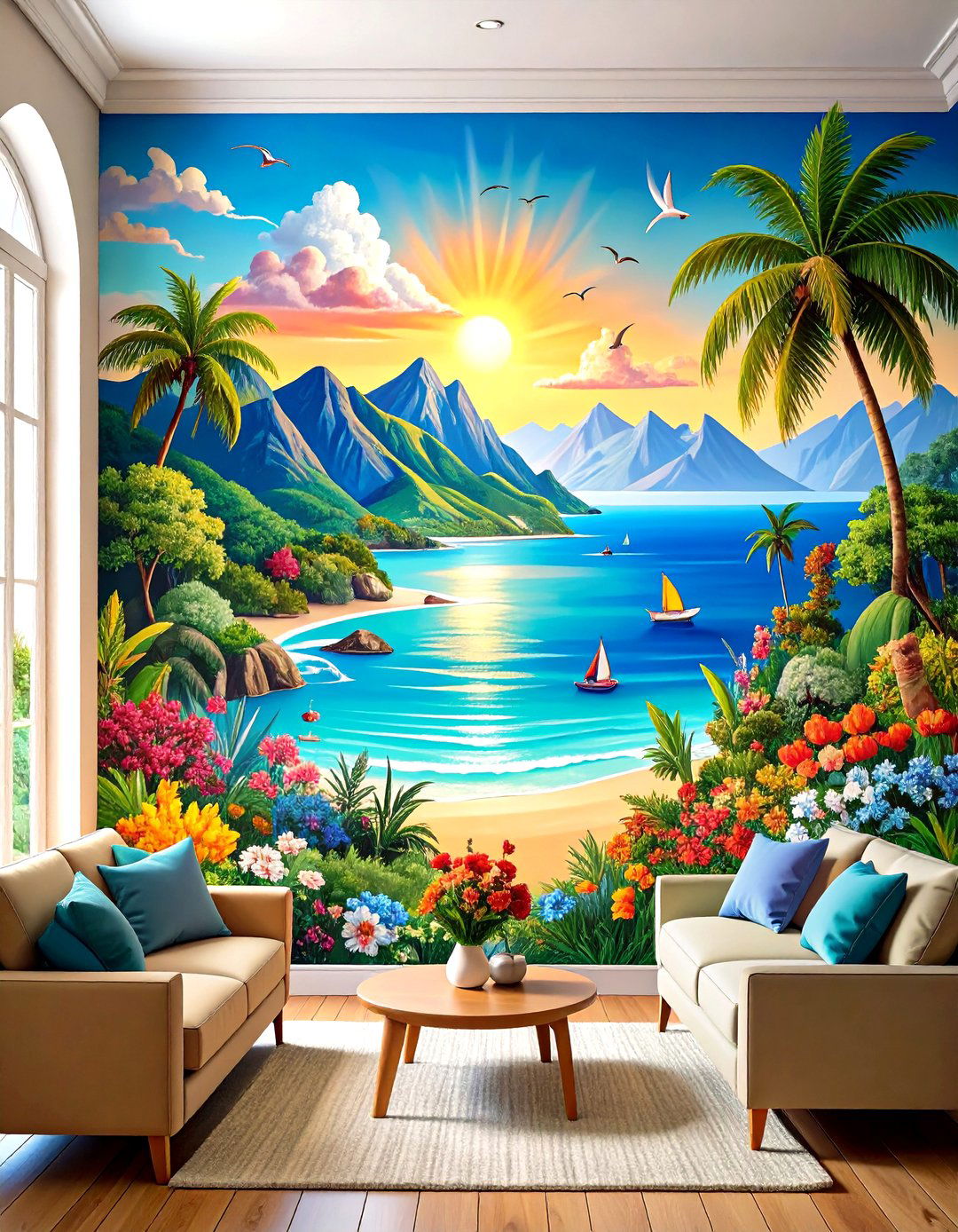 Large Wall Art Mural Landscape Design - 20 Large Wall Art Ideas