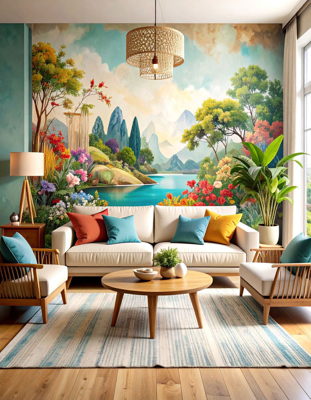 Large Wall Art Painted Mural Artwork - 20 Large Wall Art Ideas