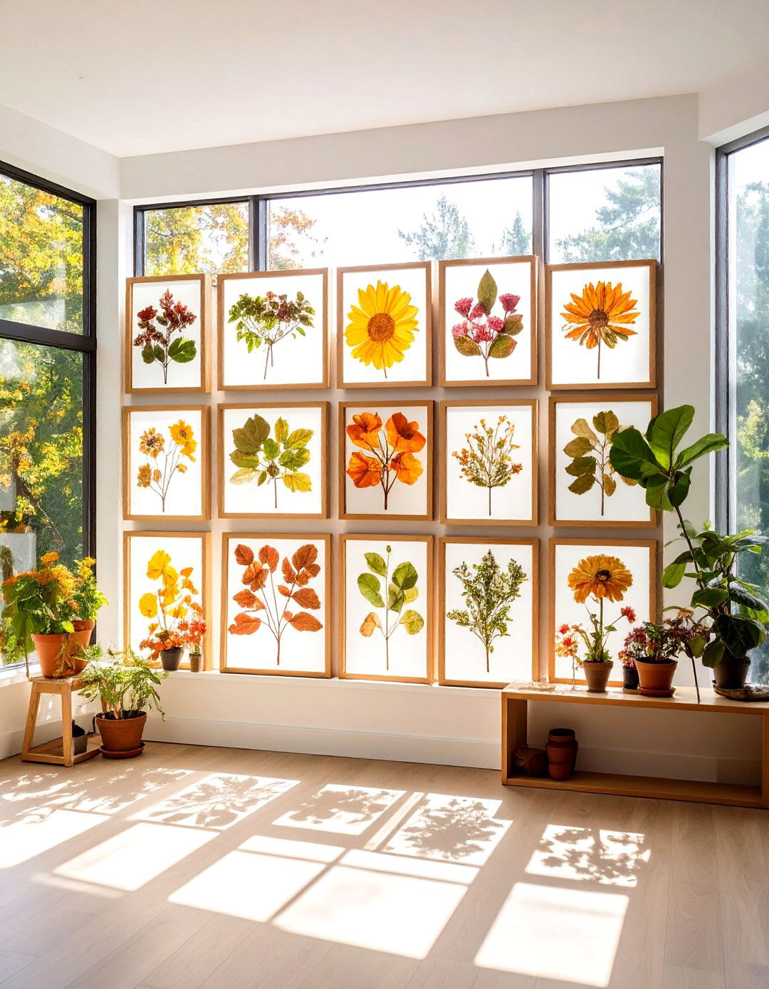 Large Wall Decor Botanical Pressed Plant Display - 20 Large Wall Decor Ideas