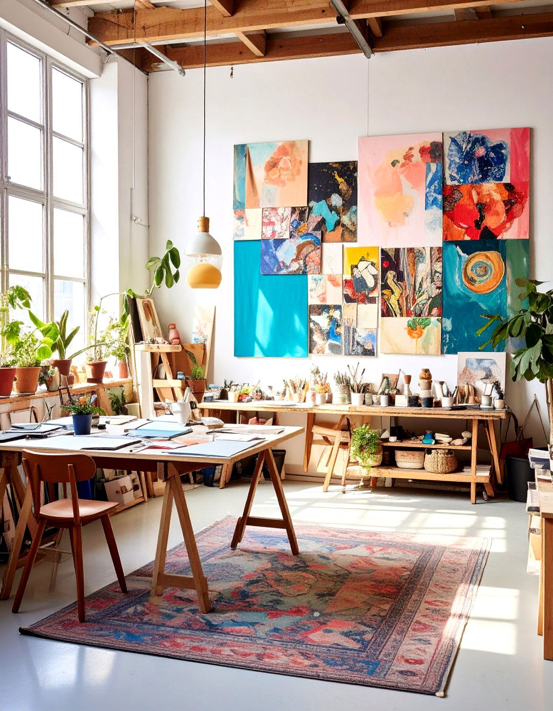 Large Wall Decor Mixed Media Collage Installation - 20 Large Wall Decor Ideas