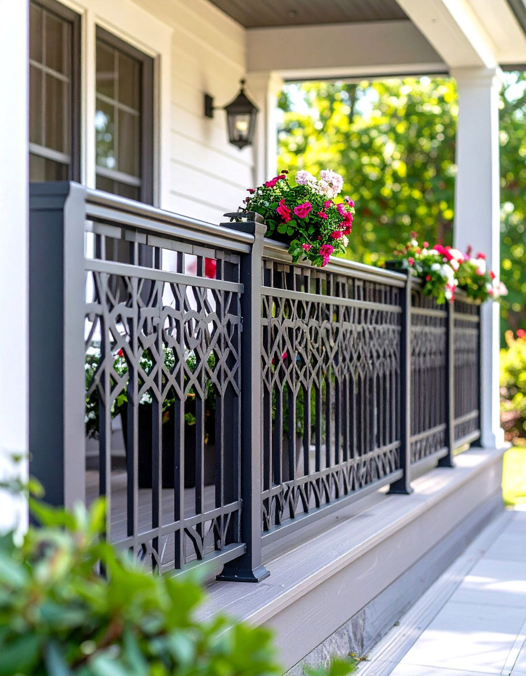 Laser Cut Metal Porch Railing Panels - 20 Porch Railing Ideas