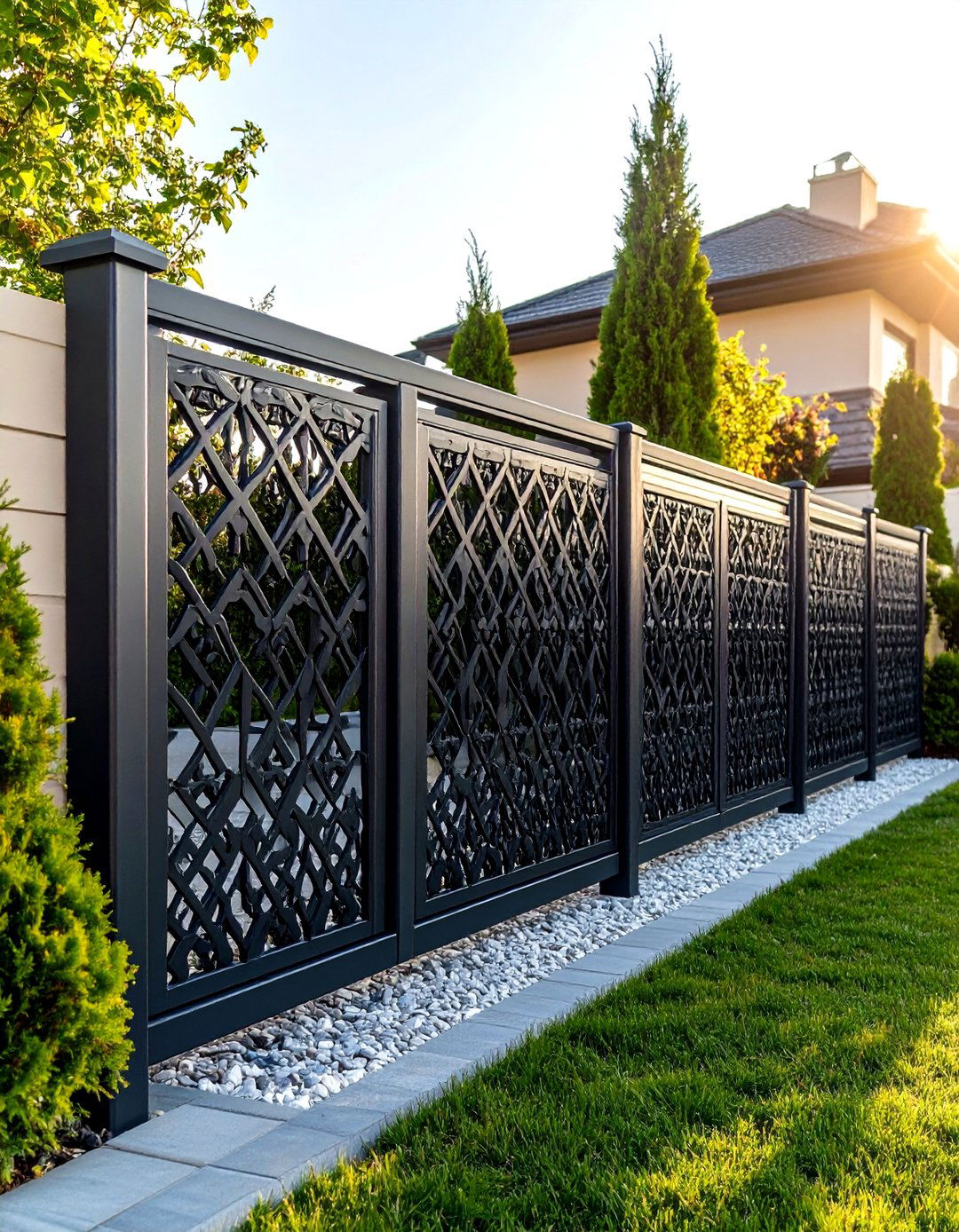 Laser Cut Steel Privacy Fence - 20 Privacy Fence Ideas