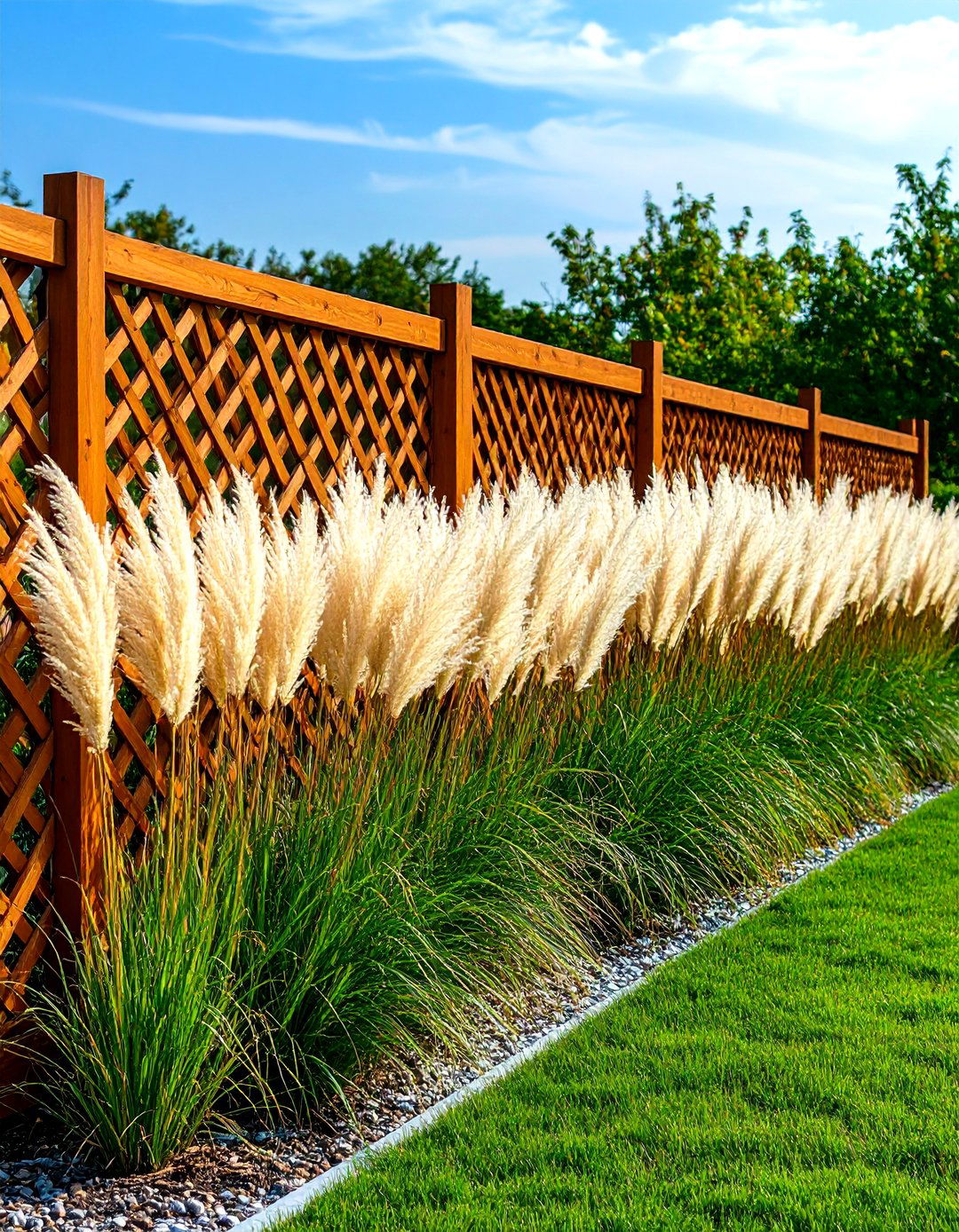Lattice Fence Herb Garden Wall with Hanging Planters - 20 Lattice Fence Ideas