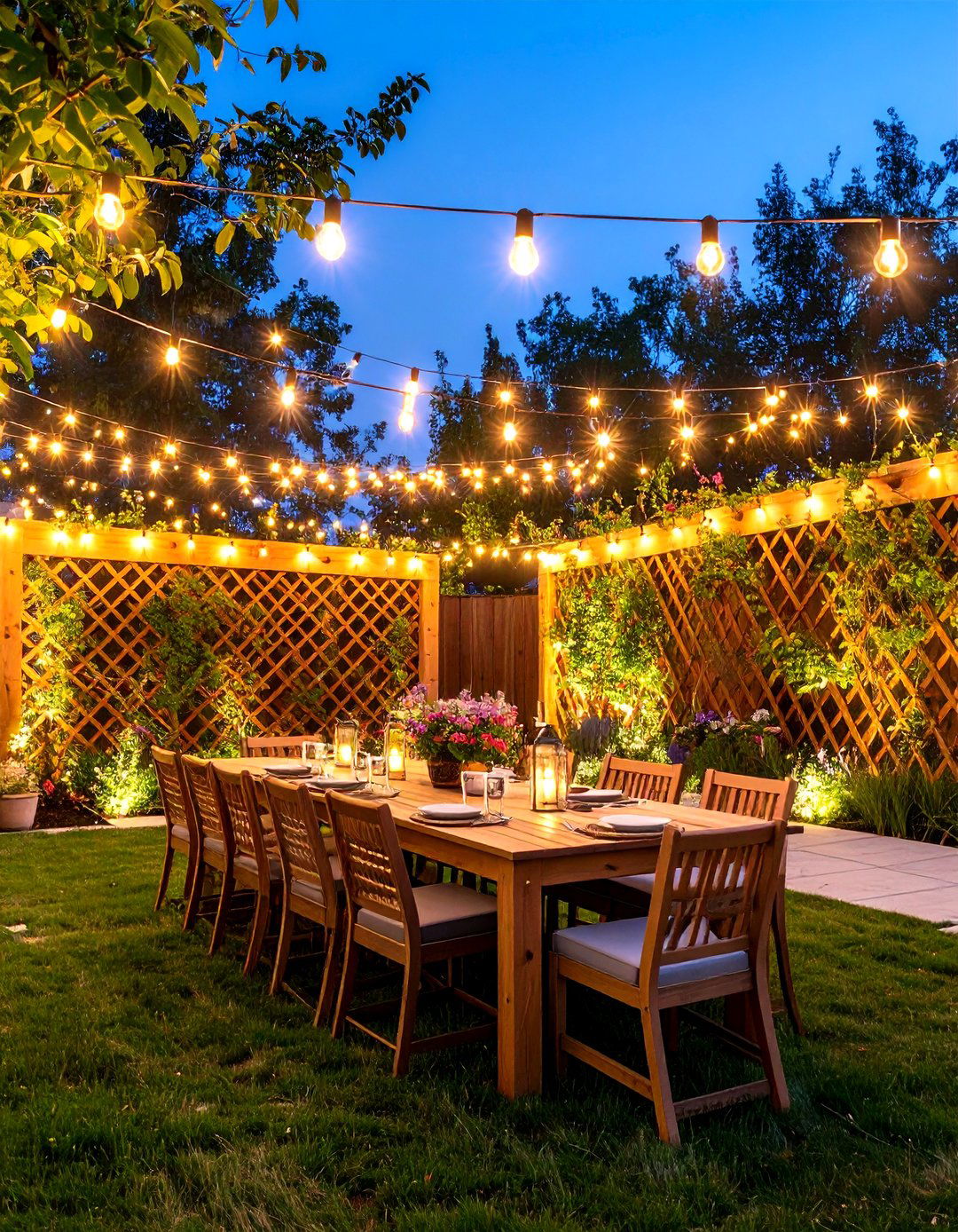 Lattice Fence Water Feature Integration with Aquatic Plants - 20 Lattice Fence Ideas