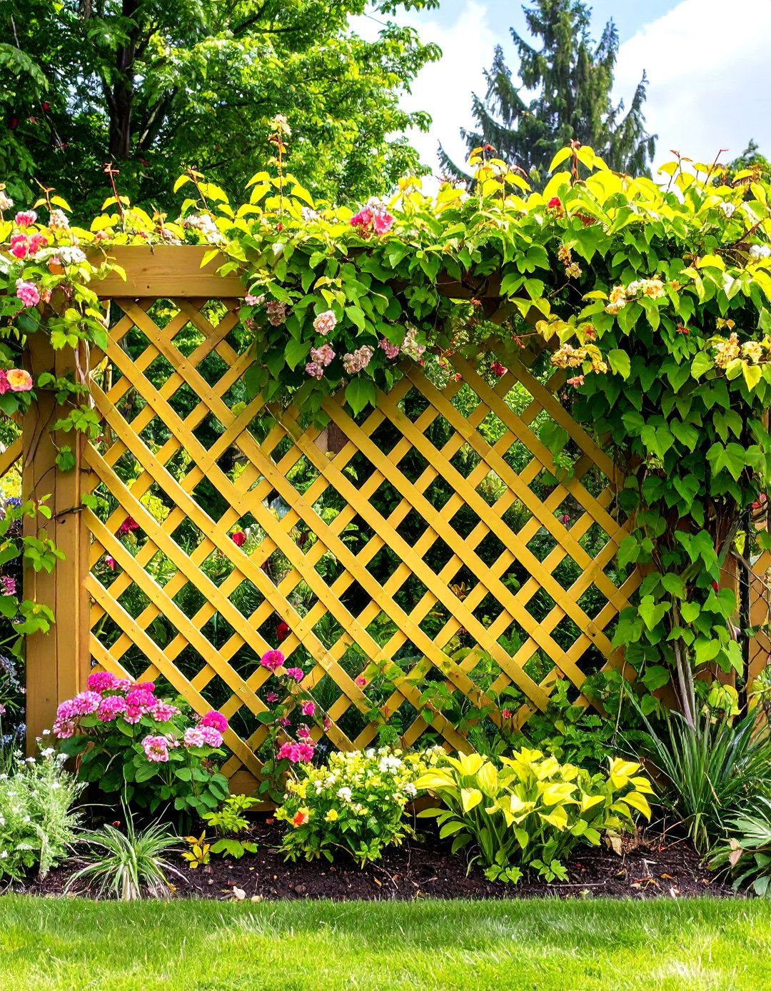 Lattice Privacy Fence - 20 Privacy Fence Ideas