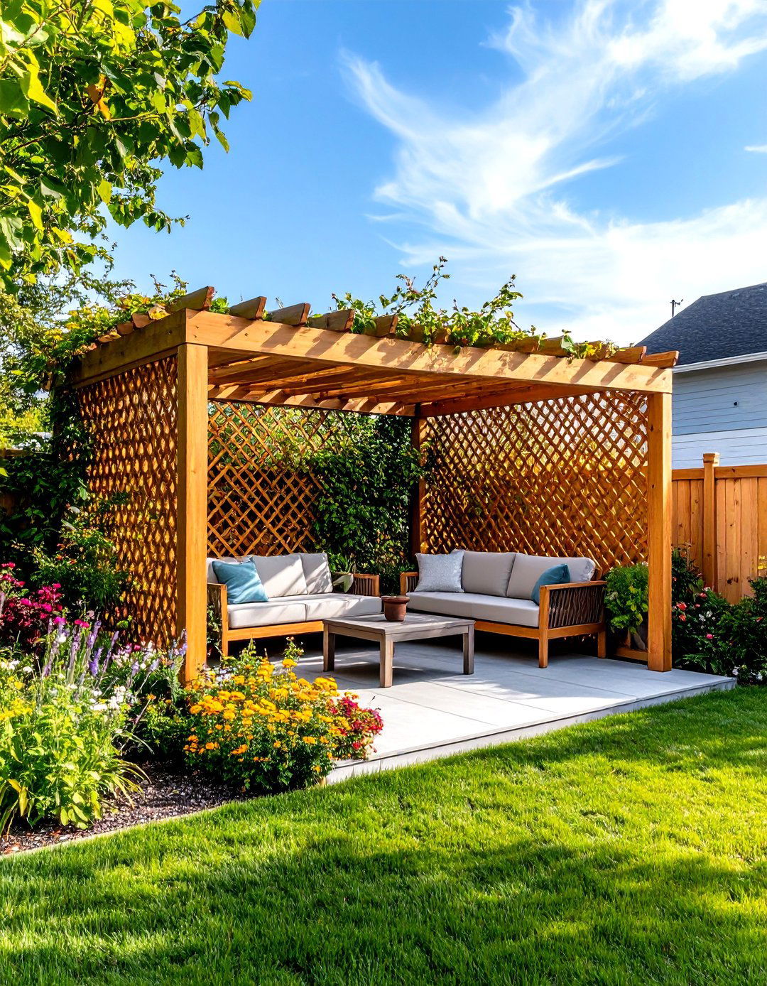 Lattice Privacy Patio Enclosure - 20 Patio Enclosure Ideas