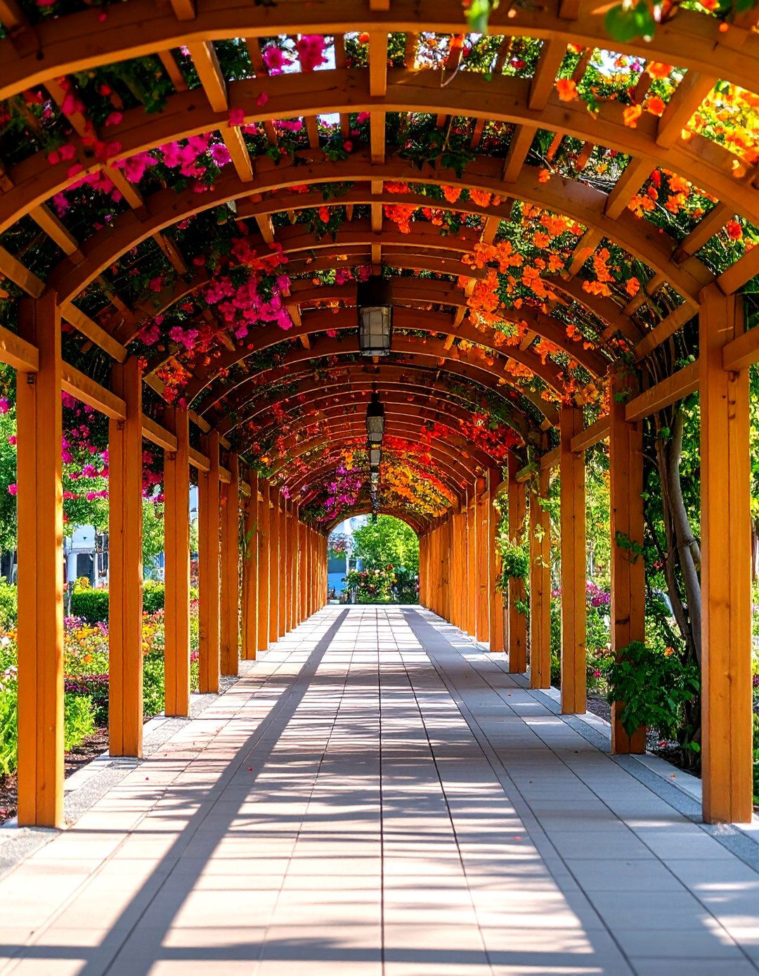 Lattice Sided Privacy Covered Walkway - 20 Covered Walkway Ideas