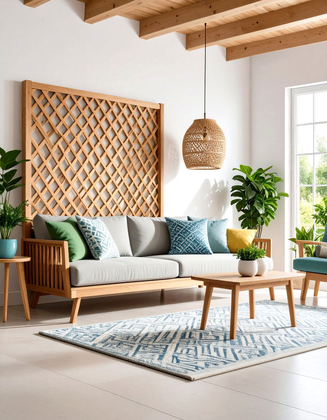 Lattice Topped Privacy Screen - 20 Half Wall Ideas