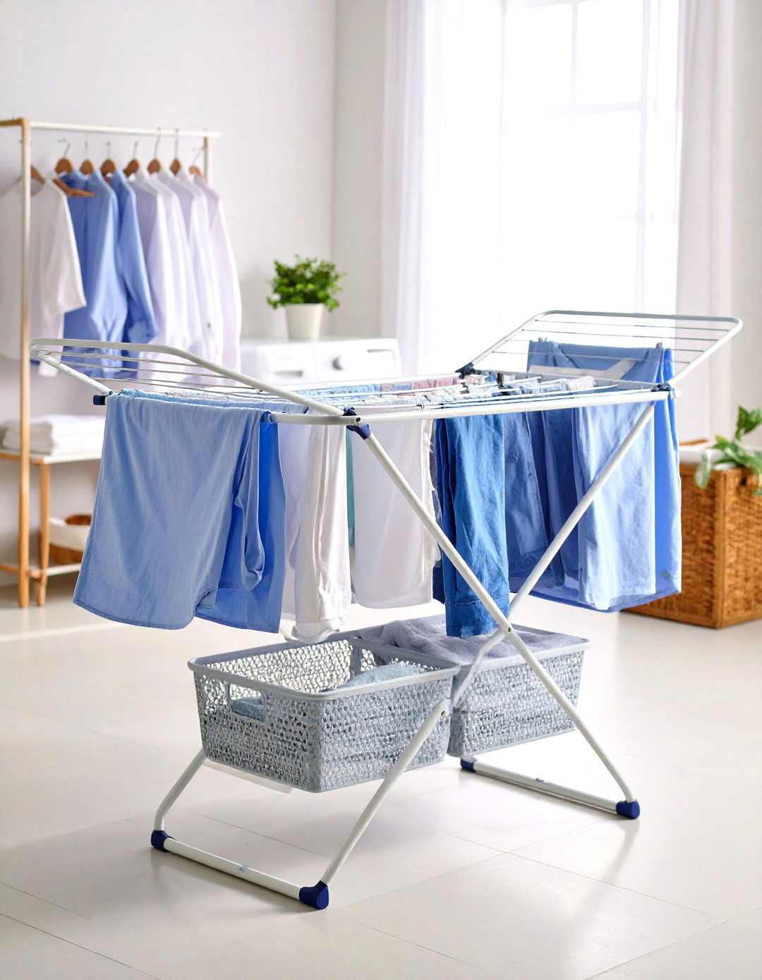 Laundry Room Drying Rack with Mesh Flat Drying Surfaces - 20 Laundry Room Drying Rack Ideas