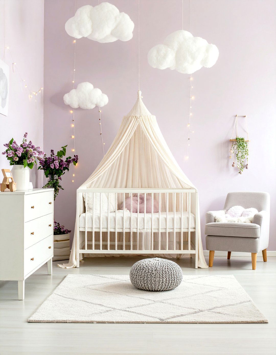 Lavender Cloud Purple Nursery Theme - 20 Purple Nursery Ideas