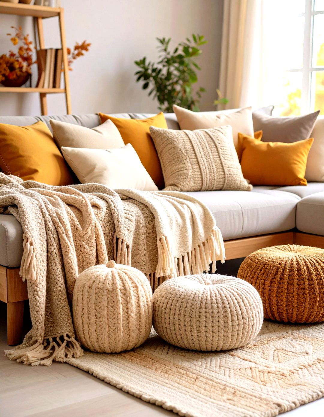 Layer Earthy Textiles - 20 Wabi Sabi Interior Design Ideas