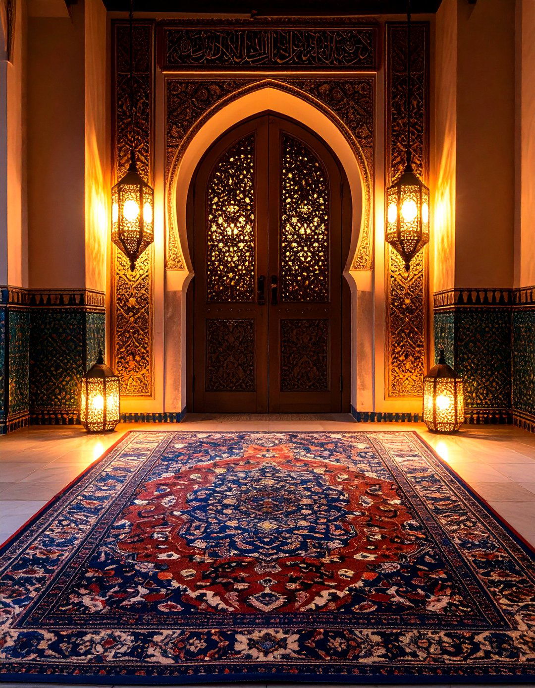 Layer Lighting with Sculptural Wall Sconces - 20 Bohemian Moroccan Living Room Ideas