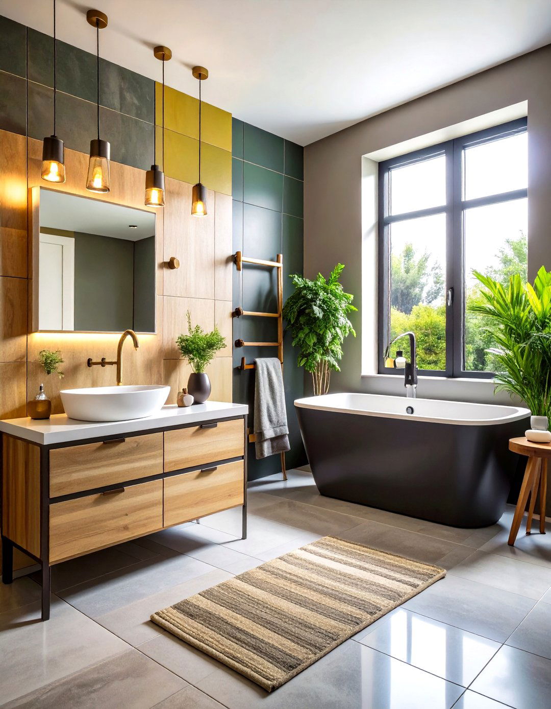 Layer Mixed Metal Finishes for a Rich Bathroom Palette - 20 Eclectic Bathroom Ideas