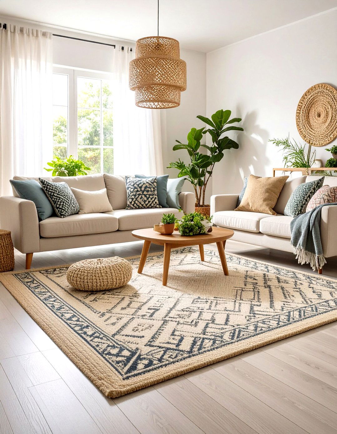 Layer Rugs for Living Room Softness - 20 Cozy Living Room Ideas