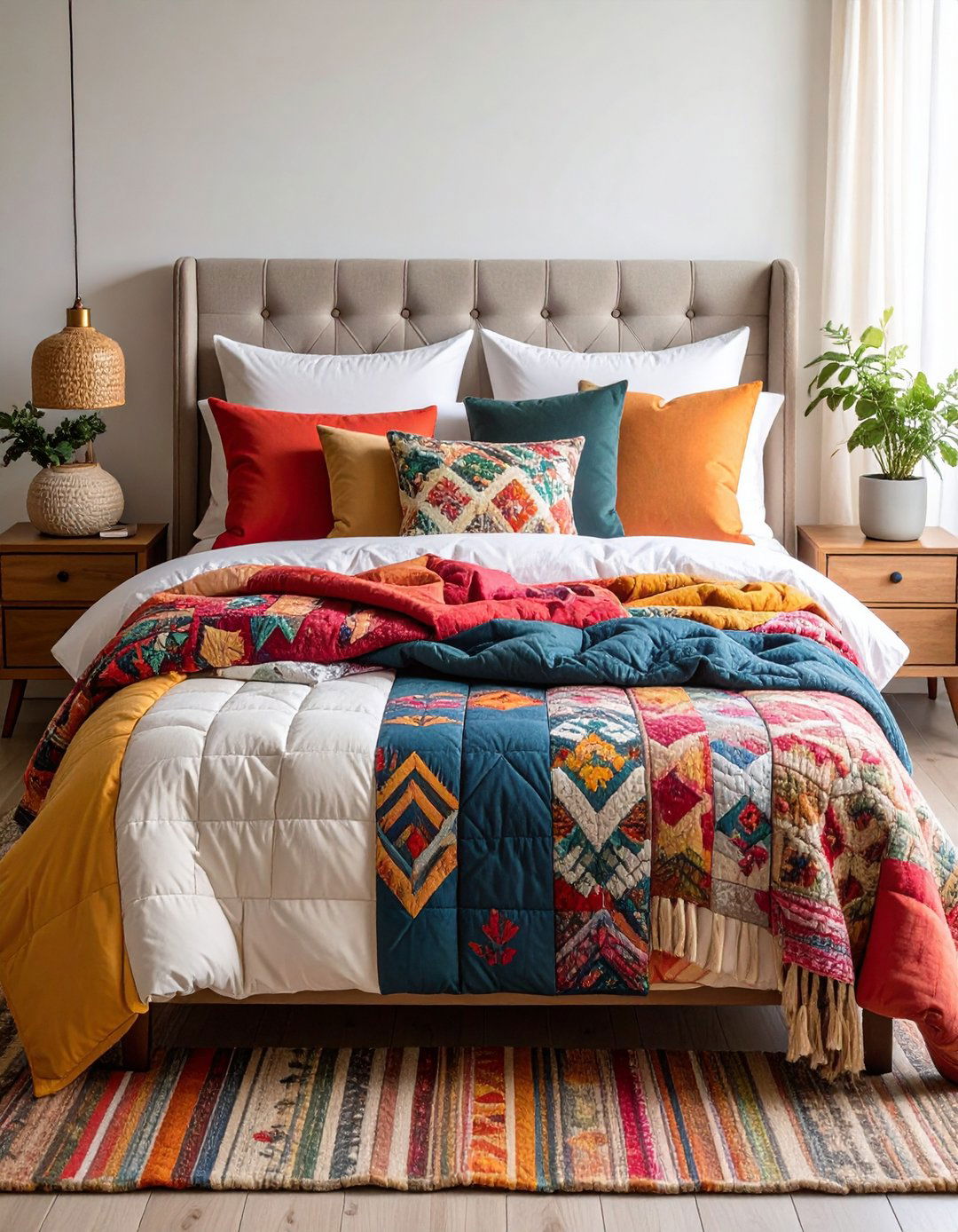 Layered Bedding Approach to Fall Bedroom Decor - 20 Fall Bedroom Decor Ideas