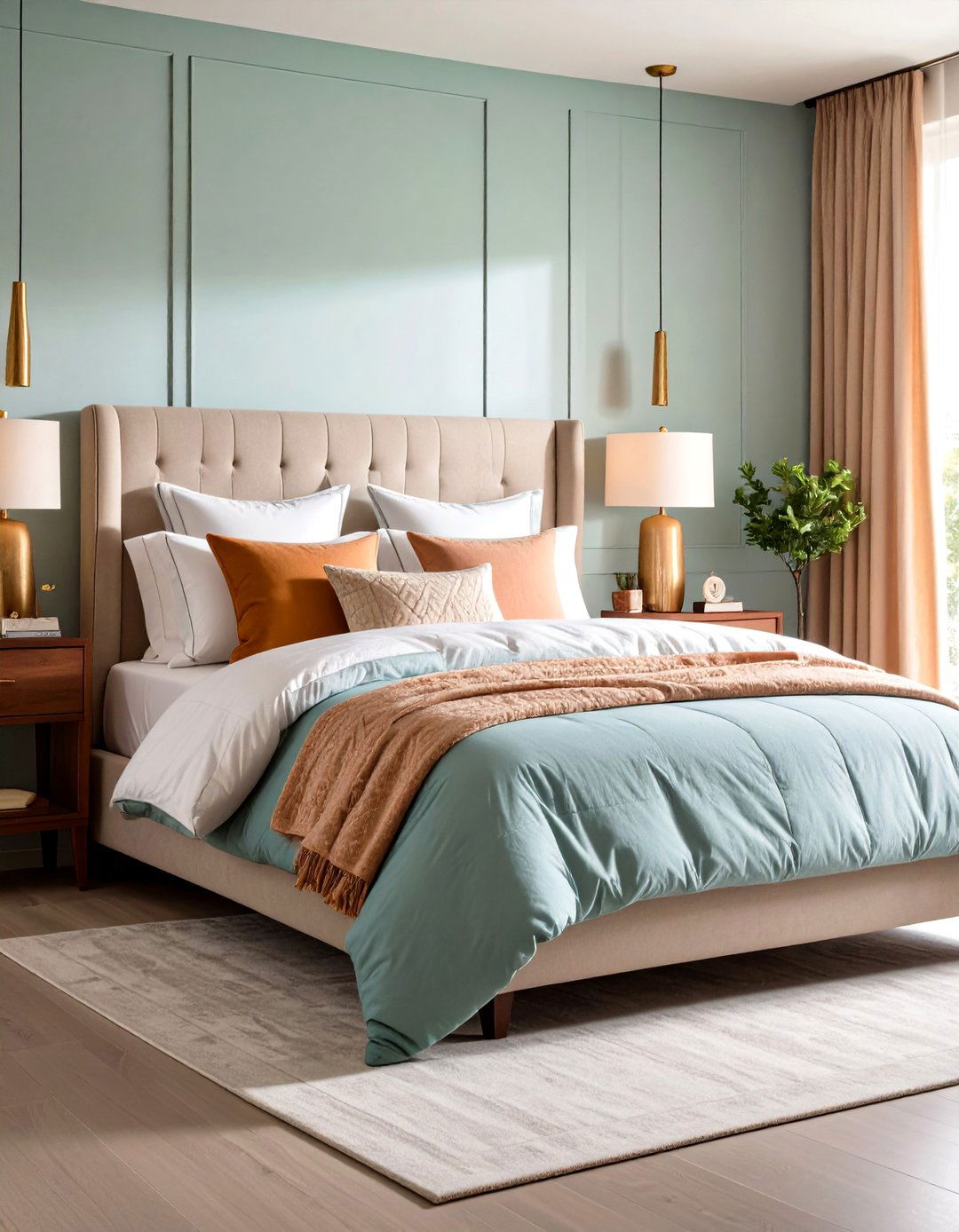 Layered Bedding with Statement Pillows Romantic Bedroom Idea - 20 romantic bedroom ideas