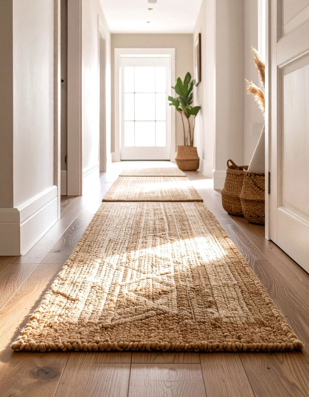 Layered Carpet Runners for Acoustics - 20 Hallway Decor Ideas