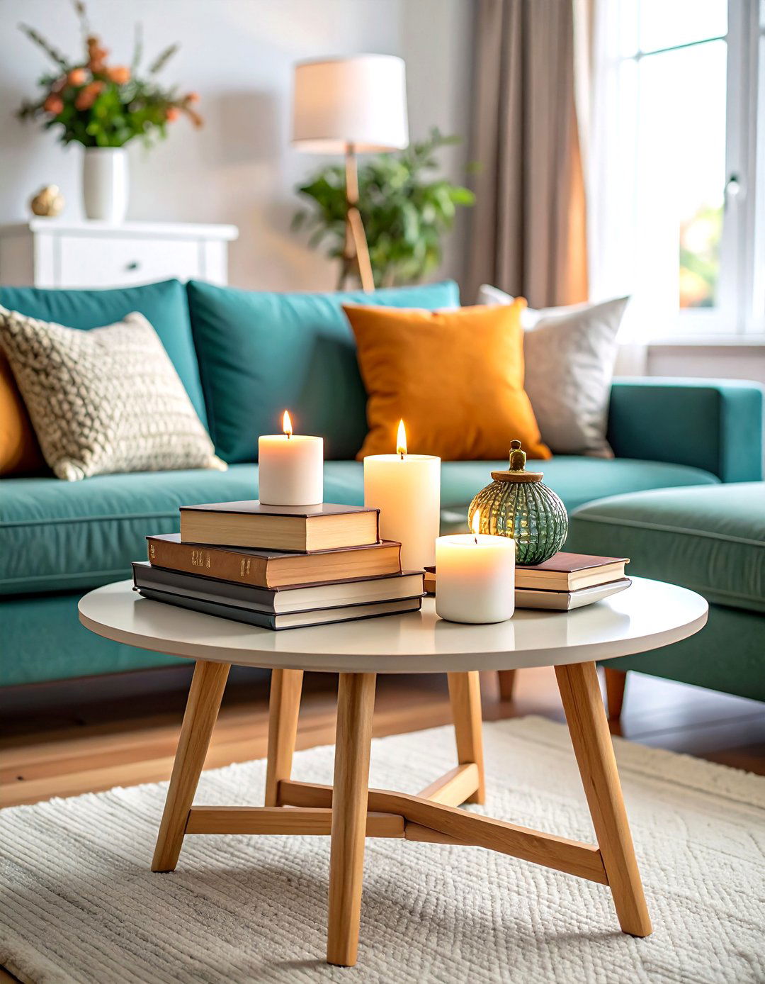 Layered Coffee Table Book Stack Decor - 20 Coffee Table Decor Ideas