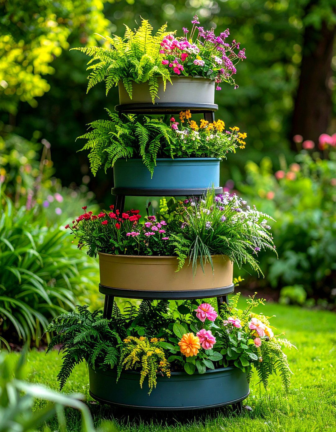 Layered Containers - 20 Shady Garden Ideas
