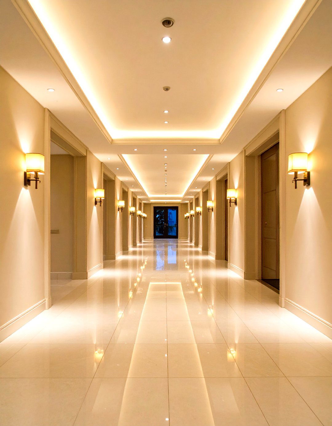 Layered Hallway Lighting for Depth - 20 Hallway Ideas