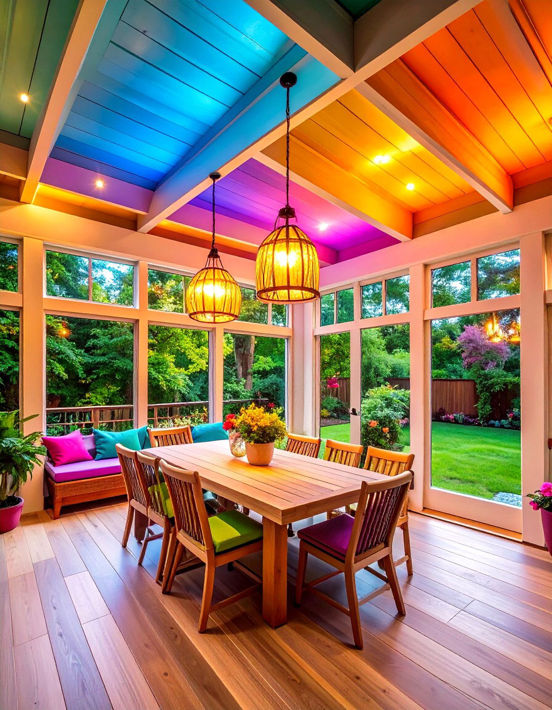 Layered Illumination Design - 20 Sunroom Ceiling Ideas