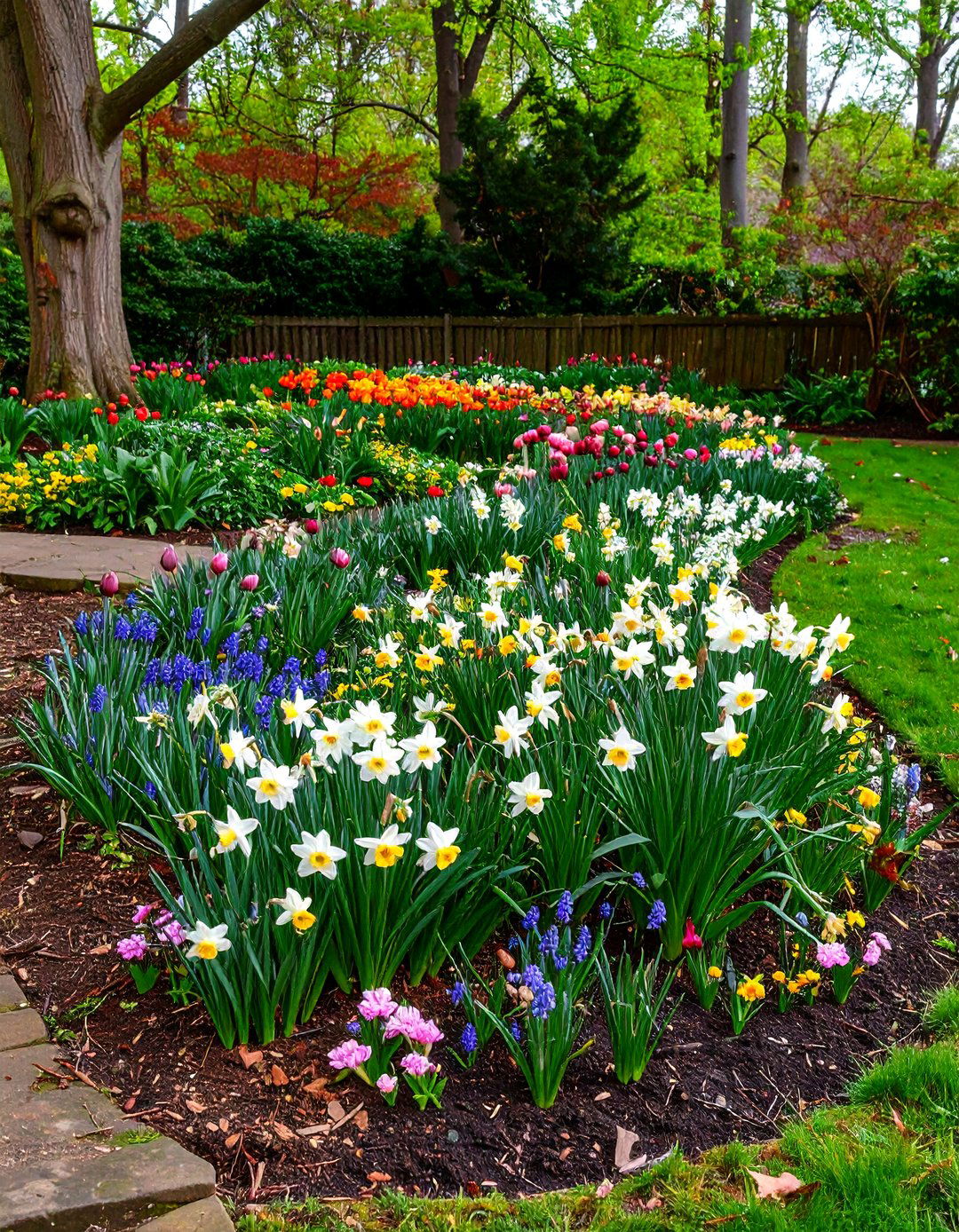 Layered Lasagna Daffodil and Bulb Symphony - 20 Daffodil Garden Ideas